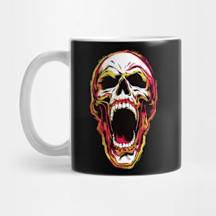 Evil Screaming Skull Design Mug